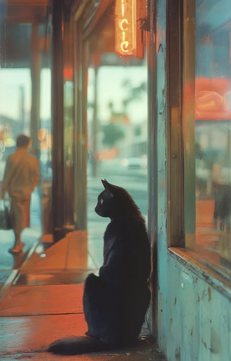 masterpiece,best quality,<lora:tbh156-sdxl:1>,illustration,style of  Philip Lorca diCorcia, animals
