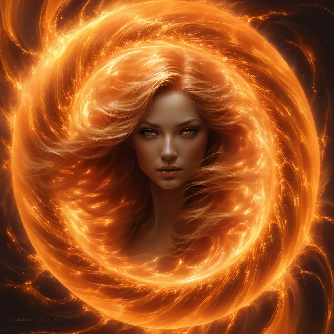 fireart,a bright orange swirl with a black background,<lora:fireart:1>,, intricate, elegant, highly detailed, digital painting, artstation, concept art, smooth, sharp focus, illustration, art by wlop, charlie bowater and alexandra fomina