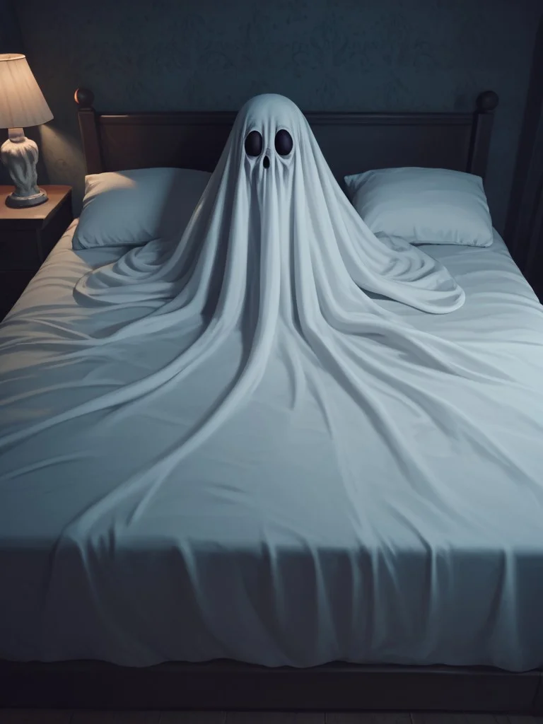 score_9, score_8_up, score_7_up,horror, creepy, nightmare, scary, very detailed, white ghost in the background, no mouth, indoors, night, arms, old manor, looking at viewer, black eyes, flying, pov sleeping on bed<lora:white_ghost:1>