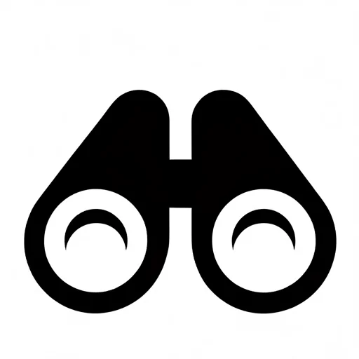 ((( White background, solid color background))),<lora:gmic_bptbv1-000014:1>,93icon\(93ic1\), a pair of binoculars on a white background, solo, simple background, white background, monochrome, no humans, crescent