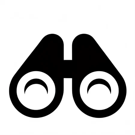 ((( White background, solid color background))),<lora:gmic_bptbv1-000014:1>,93icon\(93ic1\), a pair of binoculars on a white background, solo, simple background, white background, monochrome, no humans, crescent