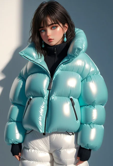 ((((down padded coat)))), ((((puffer pants)))), ((((full body, standing)))), ((((very warm)))), ((((hot)))), indoors, ((((sweating profusely)))), ((((sweat)))), ((((sweatdrop)))) masterpiece, best quality, (((masterpiece, illustration))), (super_detailed, 8k wallpaper, hyper_detailed, ultra_detailed, beautiful_and_delicate, intricate details), (girl, solo,small_girl, small_face), (medium_black_hair, bangs pinned back , single_side_earring) , (disheveled_hair, beautiful_detailed_hands ) , (beautiful_detailed_aqua_eyes), (deepen contour, depth of field, chromatic_aberration, dynamic_light, dynamic_shadow, perfect lumination), padded cuffs, padded collar, Thick padded cuffs, Thick padded collar, <lora:Collar-SDXL:0.6>, <lora:Cuffs-SDXL:0.6>, <lora:Puffer_Jacket_and_Down_Jacket_-_Extra_Puffy_Jackets:0.4>, <lora:snowpants_v1:0.4>, <lora:detailed_notrigger:1>