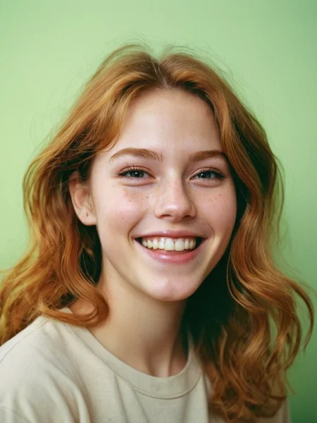 Analog photo of a woman looking like Christine_Duffy_P_MXAI_SDXL close up shot, smiling expression