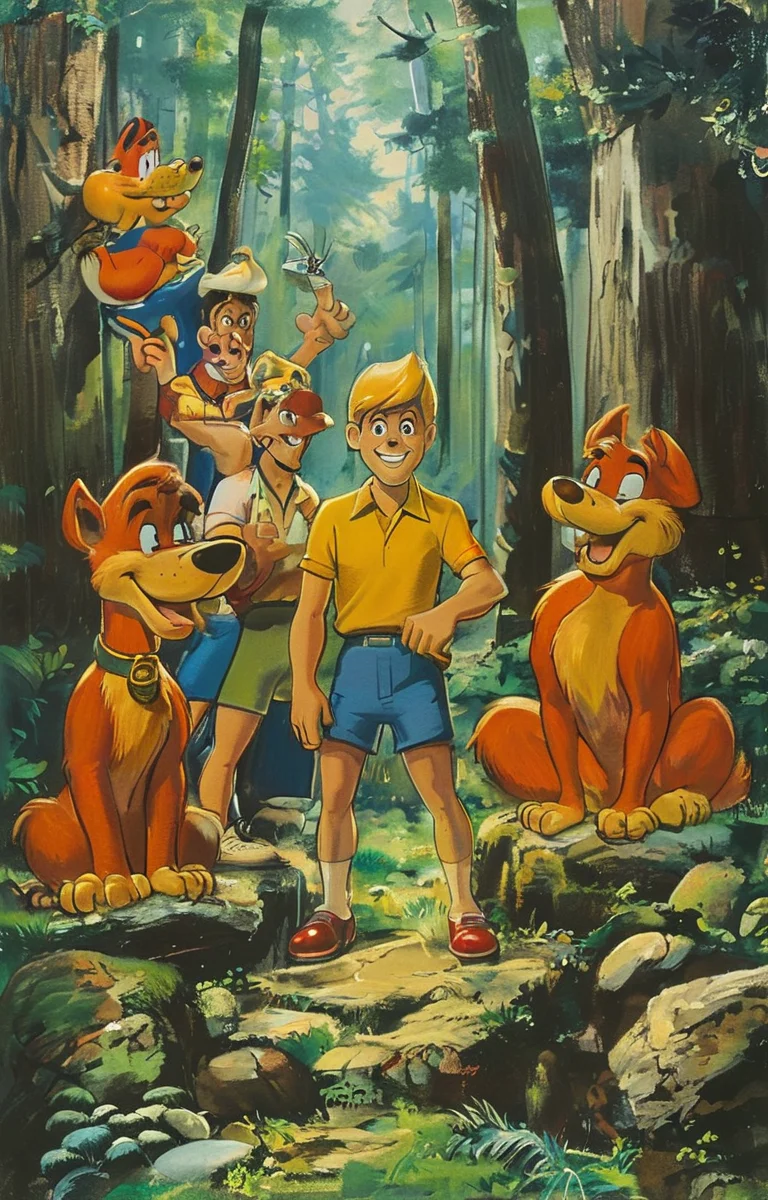 masterpiece,best quality,<lora:tbh285-sdxl:0.9>,illustration,style of Hanna-Barbera animals
