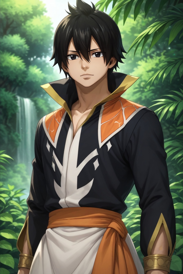 score_9, score_8_up, score_7_up, , rating_safe, intricate details, (realistic:0.6), , , 1boy, solo, male focus, <lora:zeref_fairy_tail_pony:0.82>, zeref_fairy_tail, black hair, black eyes, hair between eyes, , fruits costume, <lora:sdxl_lightning_8step_lora:1>