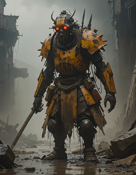 detailed hyperrealism, burst of color, gloom, Ashley Wood, Kekai Kotaki, epic, feudal, intricate creature in a hostile environment, (JMW Turner), darkness, gloom, 4K