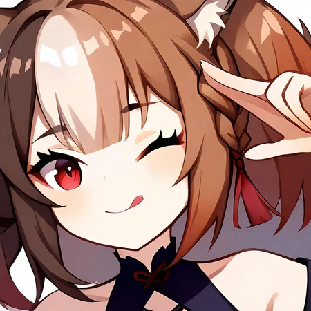 ,paimonfy,1girl,solo,simple background,,fox girl,fox ears,fox tail,split-color hair,brown hair,red eyes,<lora:paimonfy-000006:1>,<lora:sekka:1>, masterpiece, best quality, very aesthetic, absurdres