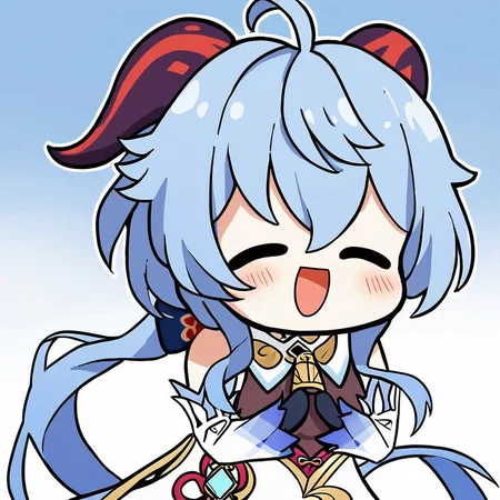 masterpiece,best quality,highly detailed,score_9,score_8_up,score_7_up,score_6_up,source anime,
BREAK
<lora:LovelySmilePony1.0:1>,own hands together,smile,open mouth,blush,
ganyu \(genshin impact\),
simple background,