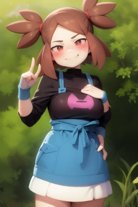 dagashi \(daga2626\), 1girl, smile, happy, blush, pokemon \(creature\), pokephilia , standing, medium breasts, smug, hands down,
<lora:style-dagashi_(daga2626)-v1-000008:0.7>,