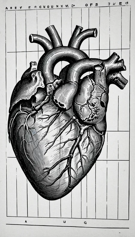 computer heart on screen <lora:vntg-line-art-v2:1> vntg, line-art