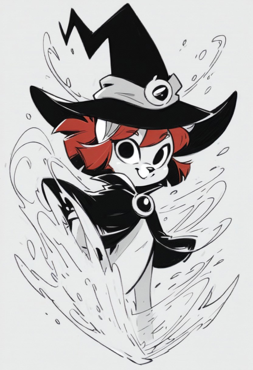 score_9, score_8_up, score_8,
rabbit girl,furry,red hair,white rabbit ear,solo,add detailed eyes,wizard clothing, witch hats,
InkToon,monochrome, black eyes, simple white background, cute, sketch, thin line, cartoon, splash art, concept art