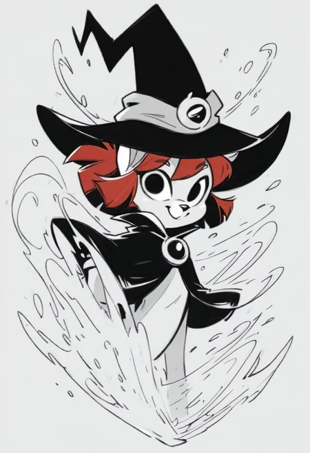 score_9, score_8_up, score_8,
rabbit girl,furry,red hair,white rabbit ear,solo,add detailed eyes,wizard clothing, witch hats,
InkToon,monochrome, black eyes, simple white background, cute, sketch, thin line, cartoon, splash art, concept art