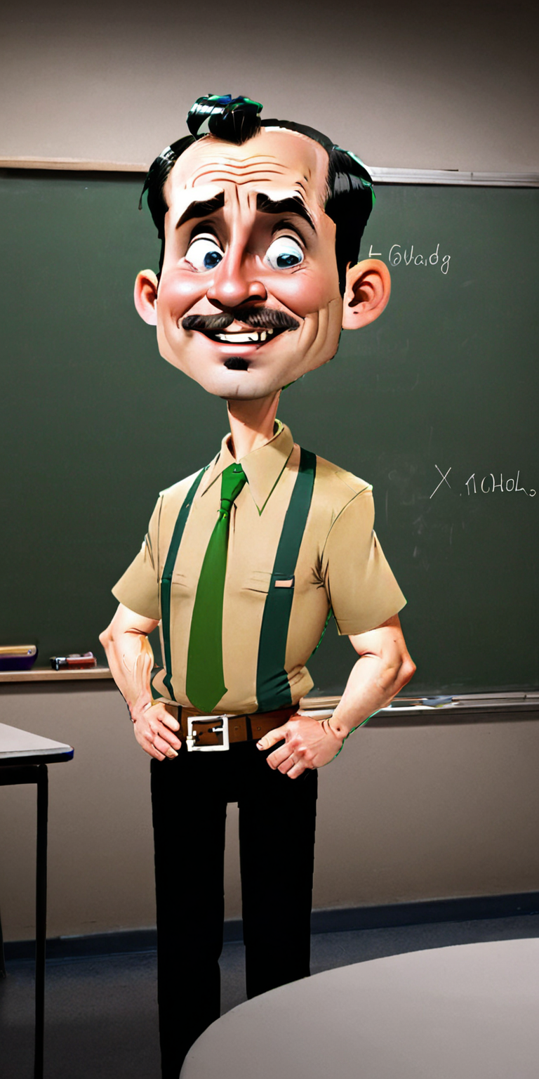 <lora:BillMatheson:.8> A BillMatheson man brainstorming innovative teaching methods alone in a dimly lit classroom