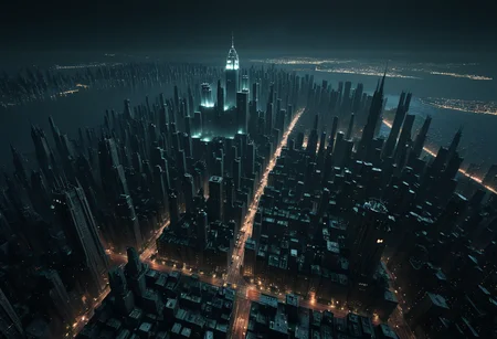 realistic, RAW photo, high quality, Stable_Yogis_PDXL_Positives, high altitude satellite photo of a huge <lora:gotham city style v3:0.5> gotham city style, made of <lora:mo:0.1> made of copper, in <lora:City_of_Unreality:0.1>,<lora:Low-key lighting Style:0.9> Low-key lighting Style, <lora:CuriousWorld01-03c_CE_SDXL-CrystalClear:0.0> crswrldCE,<lora:cwhyberponk:0.1> cwhyberponk vast city with <lora:0958 black forest_v1_pony:0.1> ruanyi1023,dark,forest,grass,night,,tall cliff,<lora:borg_recharge_ch4mb3r:0.6> borg recharge ch4mb3r,Winter, in <lora:JJsRetroFuturism_XL:0.0> Retro Futurism, featuring
