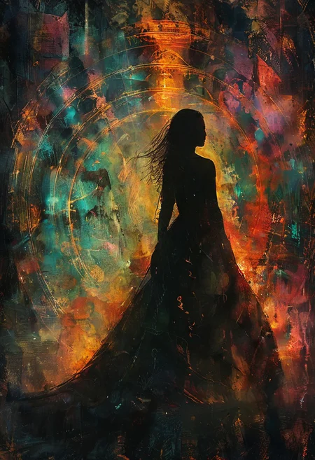 My six-headed bride, Black on both sides, <lora:Lost_In_Dreams:0.6>, <lora:RMSDXL_Creative:0.8>, Volumetric lighting, <lora:Dreamyvibes artstyle SDXL - Trigger with dreamyvibes artstyle:0.7> Dreamyvibes Artstyle