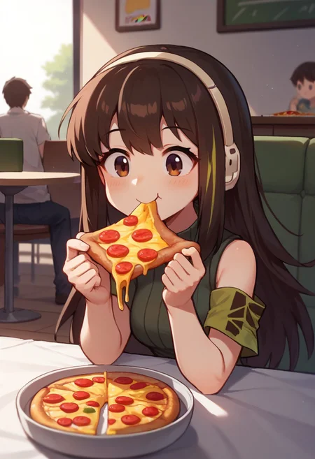 score_9, score_8_up, score_7_up, source_anime,
<lora:m4a1.pony1:0.9>, 1girl, human,
m4a1, def, indoors, restaurant, pizza, sitting, eating pizza, cheese sting, joy, happy,
