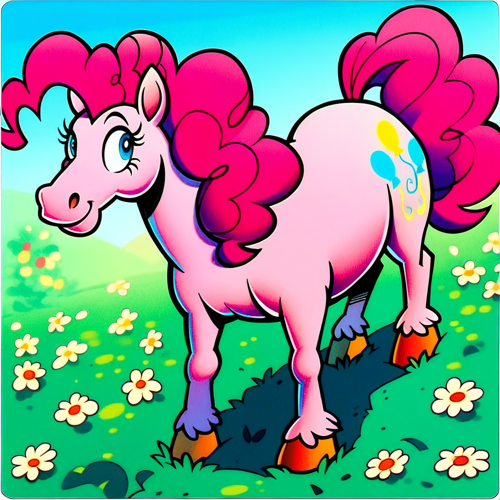 score_9, score_8_up, score_7_up, score_6_up, score_5_up, score_4_up, BREAK
Pinkie Pie Horse, hoers, solo, full body, official nintendo artwork, pink body, pink mane, grassy field, blue sky, simple background <lora:mario_universe-v6_pdxl:1.0>