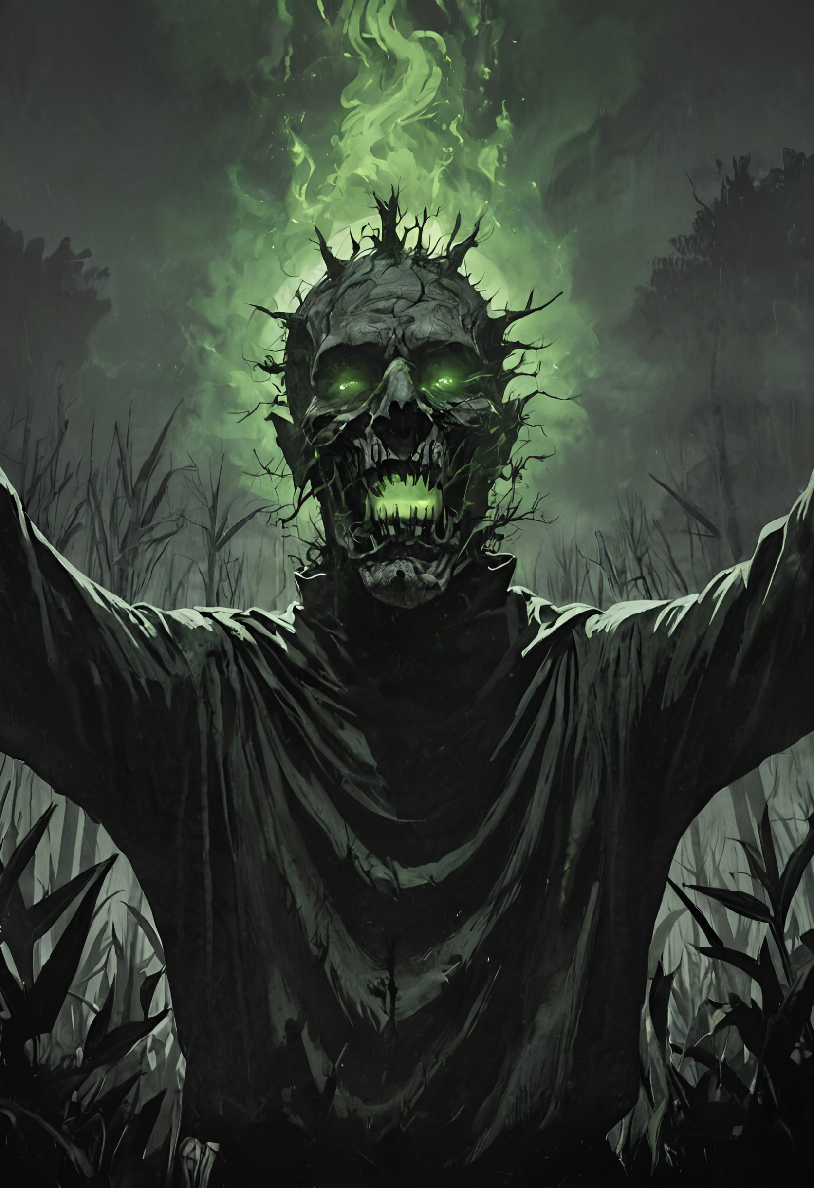 score_9, score_8_up, score_7_up, source_photo, Cozy attic nook atmosphere, jiangshi, dark fantasy, undead humanoid, pale corpse-like skin, glowing green eyes, tattered Qing dynasty robes, outstretched arms, sharp fangs, decaying flesh, haunted village, foggy moonlight, bamboo forest, eerie talismans, horror, supernatural aura, unsettling stillness, detailed background, grim, cinematic lighting, ultra-detailed, 8k resolution, Close-up angled jaw, rating_safe, <lora:pony\nocturnal_indecent:1.0000000000000002>