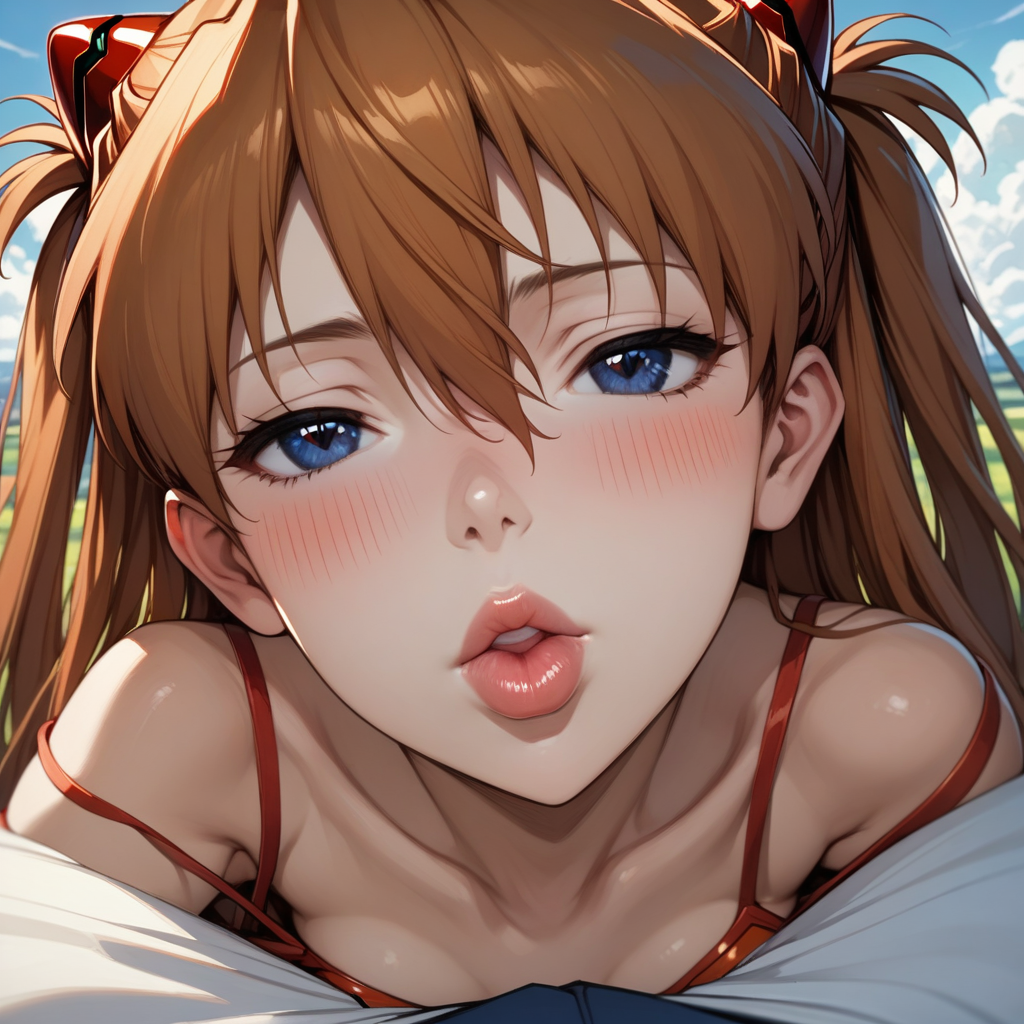 score_9, score_8_up, score_8, (source_anime),  imminent_kiss, incoming kiss, POVkiss, lips, Asuka Langley Soryu\(Neon Genesis Evangelion\), BREAK, 1woman, Asuka Langley Soryu\(Neon Genesis Evangelion\), POV, incoming_kiss, ahoge, detailed eyes, blush, lips, depth_of_field, solo focus, blurry_background, imminent_kiss, incoming kiss,