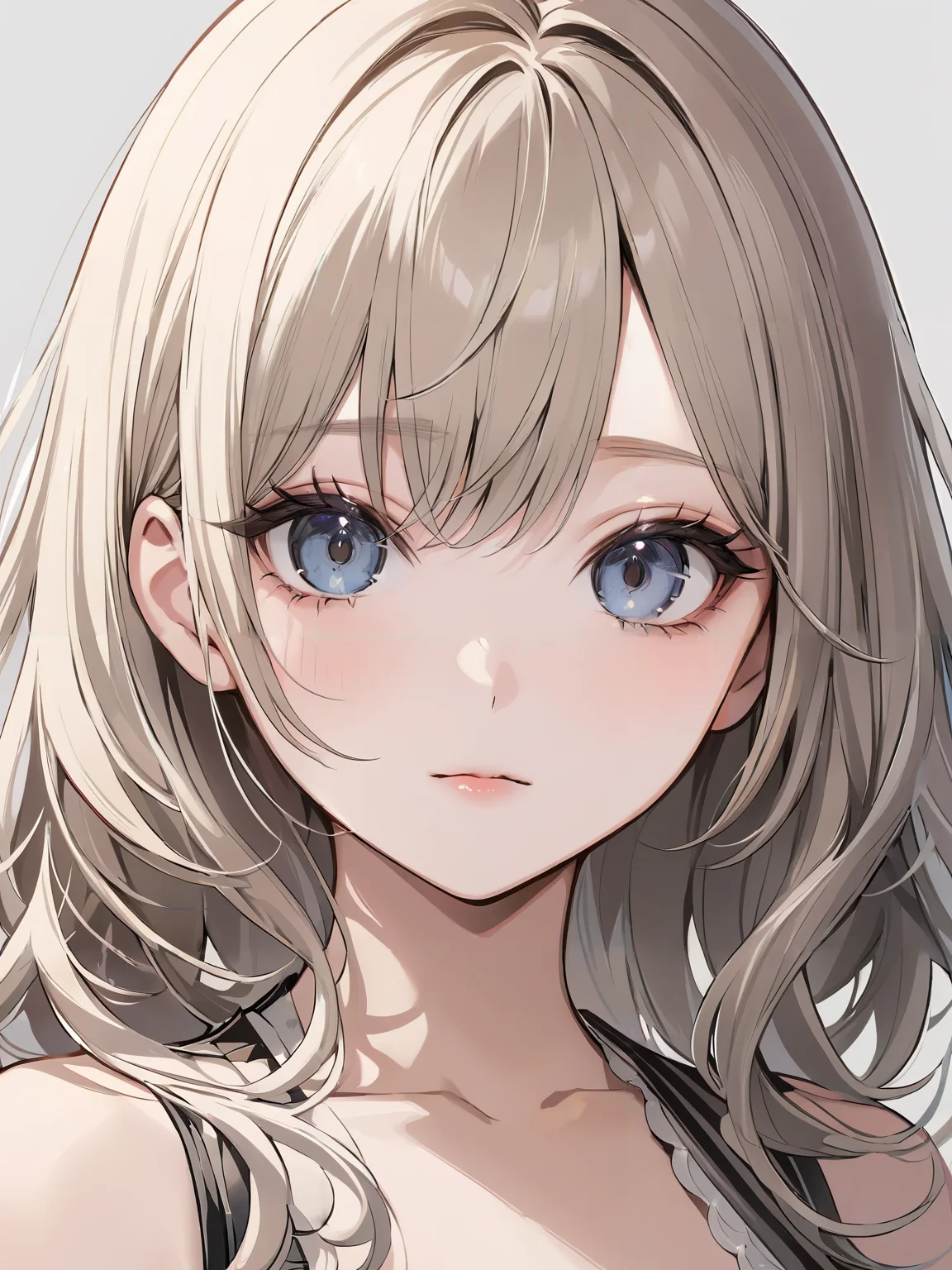 masterpiece,ultra-detailed,best quality,8K,illustration,cute face,clean skin ,shiny hair,girl,ultra-detailed-eyes,simple background, <lora:add-detail-xl:1> <lora:eyelashes_XL_V1.0:0.6> eyelashes,upper body