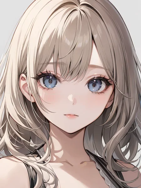 masterpiece,ultra-detailed,best quality,8K,illustration,cute face,clean skin ,shiny hair,girl,ultra-detailed-eyes,simple background, <lora:add-detail-xl:1> <lora:eyelashes_XL_V1.0:0.6> eyelashes,upper body