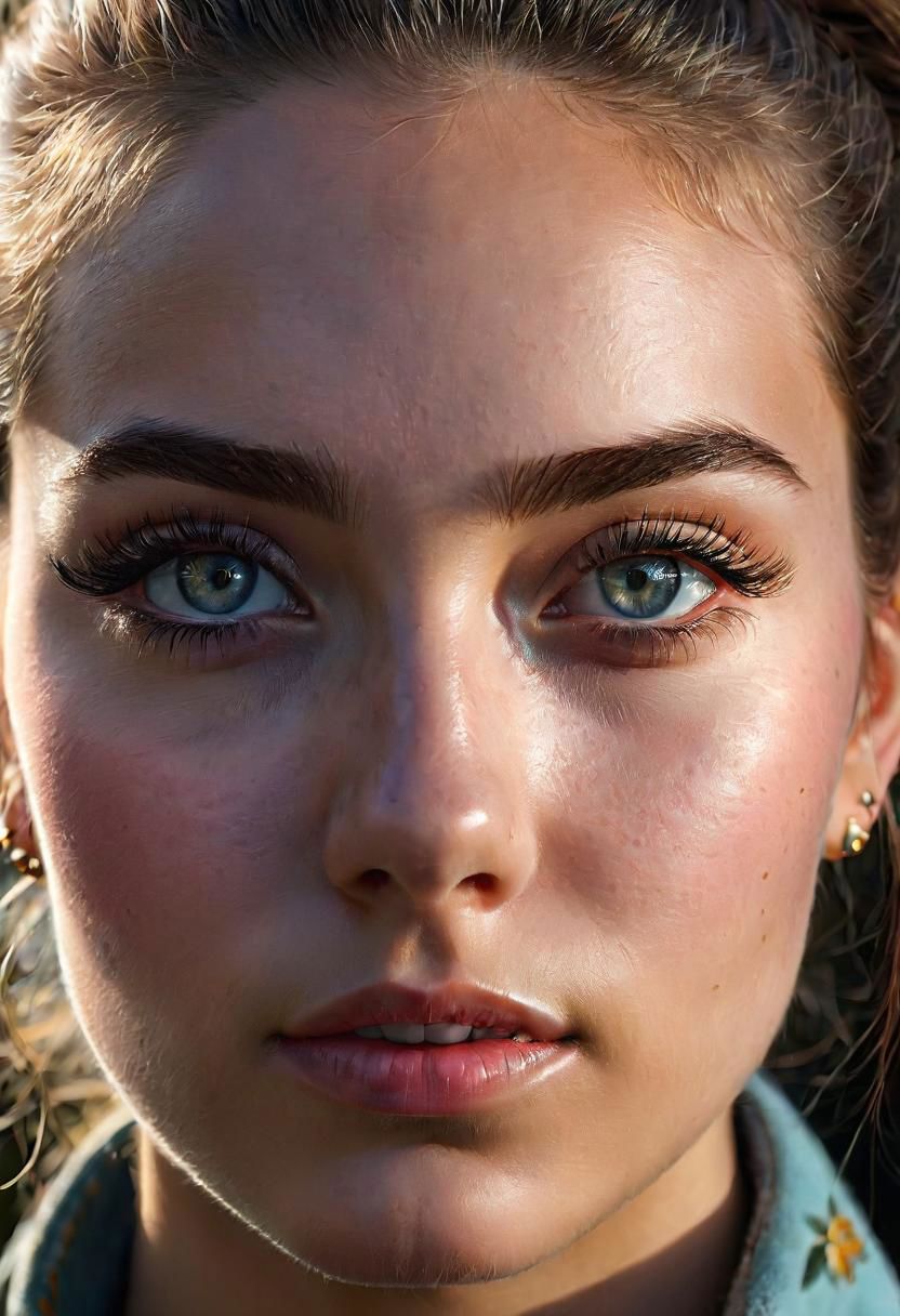 portrait, 20-year-old woman, dynamic lighting, ultra-high definition, reflections, sharp focus, intense shadows, detailed and intricate environments, intricate painting, charming, extraordinary, phenomenal, remarkable, aesthetic, artistic, charming, exquisite, breathtaking, masterpiece, best quality, ultra detailed, extremely realistic, beautiful extremely detailed eyes, eyelashes, Fintan Magee, Eugene de Blaas, Gabriele Dell'otto