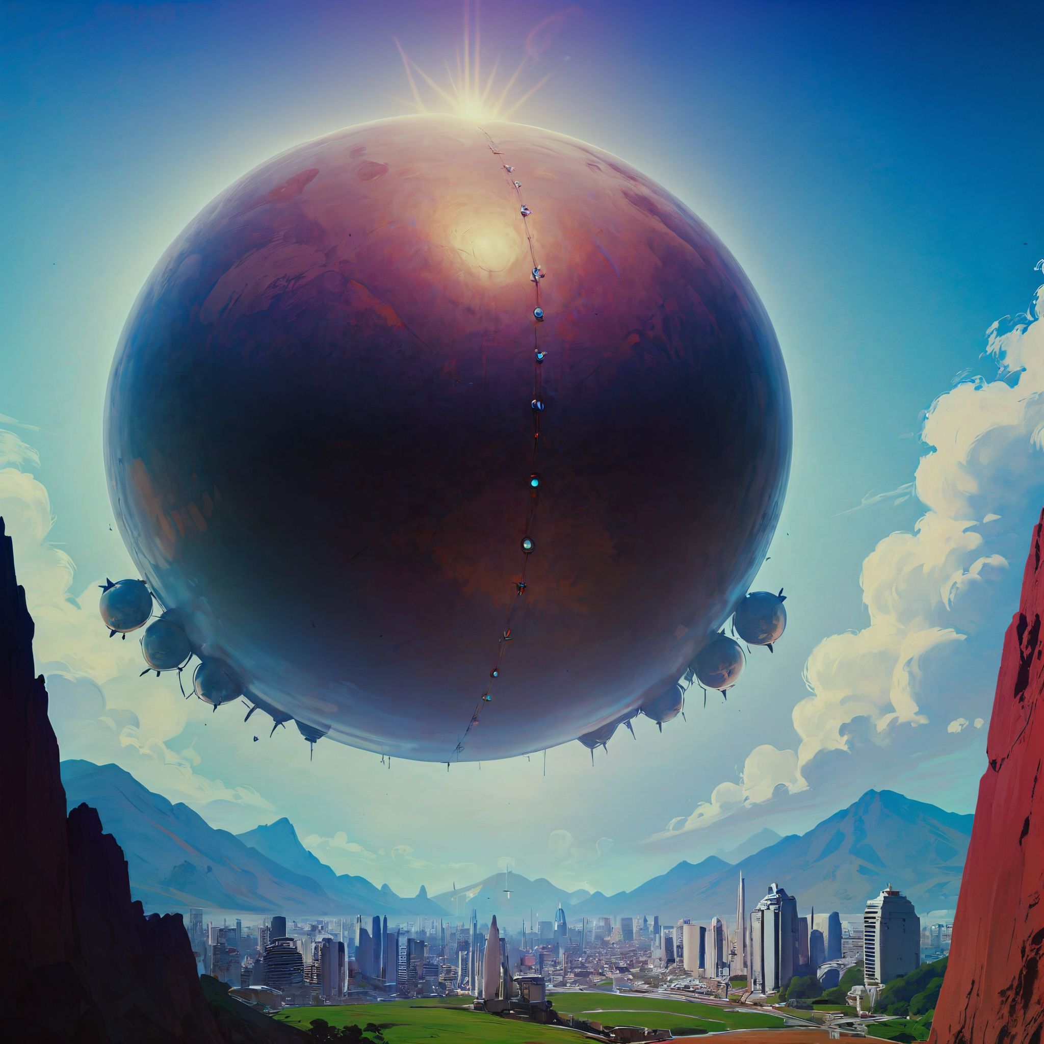 (score_9, score_8_up, score_7_up, masterpiece, , best quality, high quality, highres, cinematic shot, thick lineart, sharp edges, cel shading, linear hatching raypunk),
BREAK
city scape, panorama, ((( retro aesthetic ))), alien worlds
<lora:add-detail-xl:0.8> <lora:Perfect Hands:0.8>  <lora:RayPunK:0.75>  <lora:Concept Art Twilight Style SDXL_LoRA_Pony Diffusion V6 XL:0.8> <lora:sinfully_stylish_SDKL:0.8>  <lora:zavy-cntrst-sdxl:0.6>