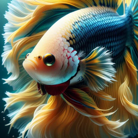 betta fish, multicolor, sharp focus, kinophoto lens, ultra high quality, ultra-thin textures, golden ratio, Ultra-realistic rendering. 32k UHD, HDR,