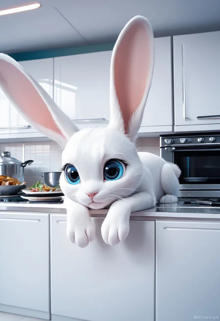 score_9, score_8_up, score_7_up,,1 girl, futuristic, interior,kitchen, digital waifus cooking cute rabbits, close up <lora:FuturisticPonyInteriors_epoch_7:0.7>