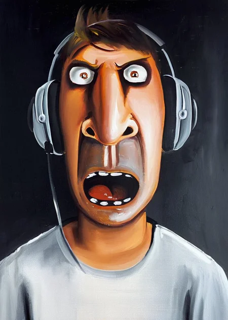 half body portrait surprised man TV head  oil painting art   <lora:LojkinXL:0.8>  <lora:add-detail-xl:0.6>