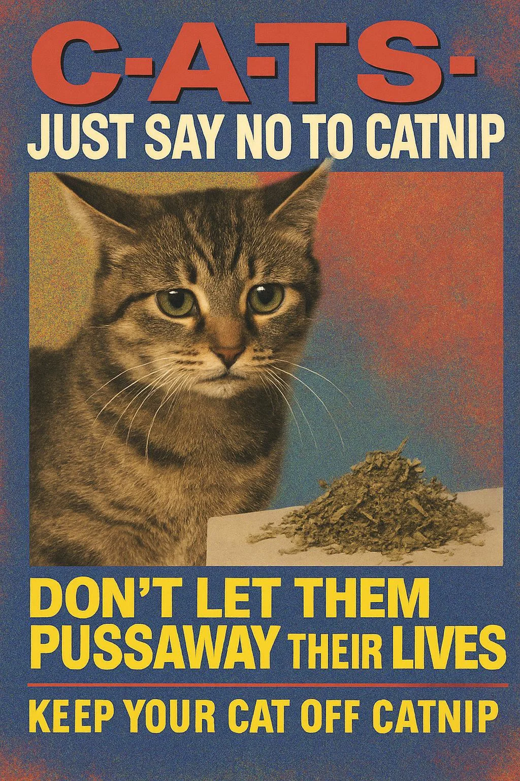 90s anti drug PSA, but it's for catnip
