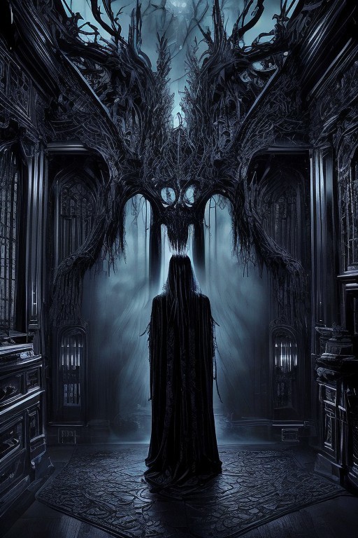 a ghostly woman in a dark gothic bedroom, late night,
all humman anatomy is completly correct, (((gothic bedroom))),
very low light,nighttime, low wattage blue neon lights  high on effects,apparition,ghost,spirit,dead,angry,aggressivplane,making it a captivating,if not spine-chilling,sight to behold.,paranormal,dark eroticism, gorgeous, yearning for what was lost with life, full view,epoxy_skull,
intricate,etherthral,paranormal,eternal,erotic horror,by sithandwesson,MJgothic,gothichorrorai,GothInt,gothicpunkai,OverallDetail,gothichorrorai,
highly detailed texture, best quality, colourful, ultra realistic image, (ultra HD quality details), fantasy, huge depth to image, detailed background,(high_budget_Hollywood_action_film_shot:0.6), moody:crisp, epic, gorgeous, movie-poster, epic lighting, deep shadows, epic skin detail,