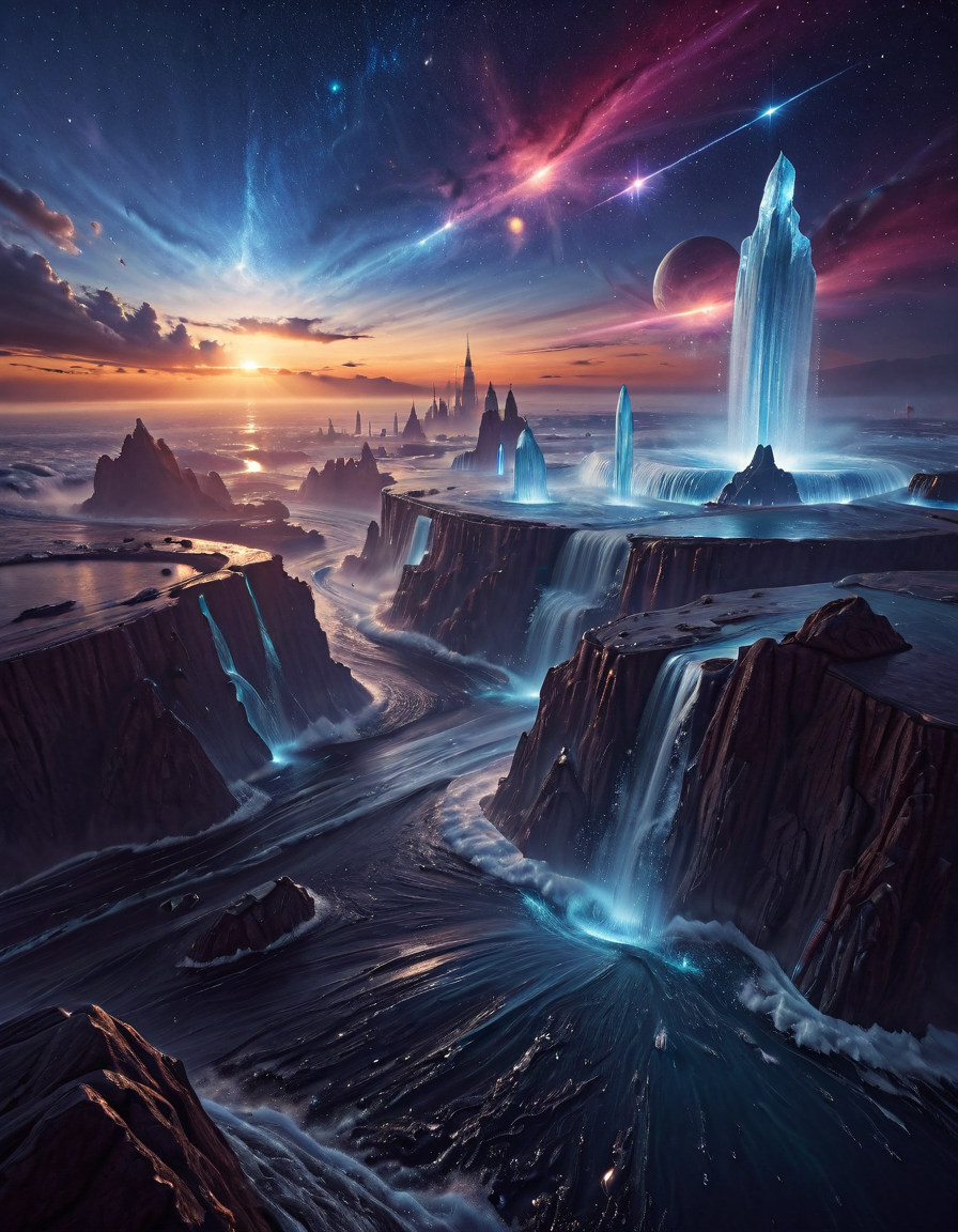 <lora:Space_Worlds_Minis_4:1.0> swminis4all, swminis4, swminis4bis, n1, n3, n0, beautiful giant waves, lots of wind, waterfalls, ice walls