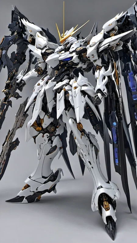 (FRS:0.8), (RRS:1.2),(armoredcore:0.8), (SRS:0.8), (mecha) with sleek and menacing design, glowing eyes,(full body:1.5), highly detailed, (military parts:1.0), (heroic parts:1.5), mechanical parts, robot joints, (highly detailed full armor:1.2),<lora:srdxl_v07ux2:0.8>