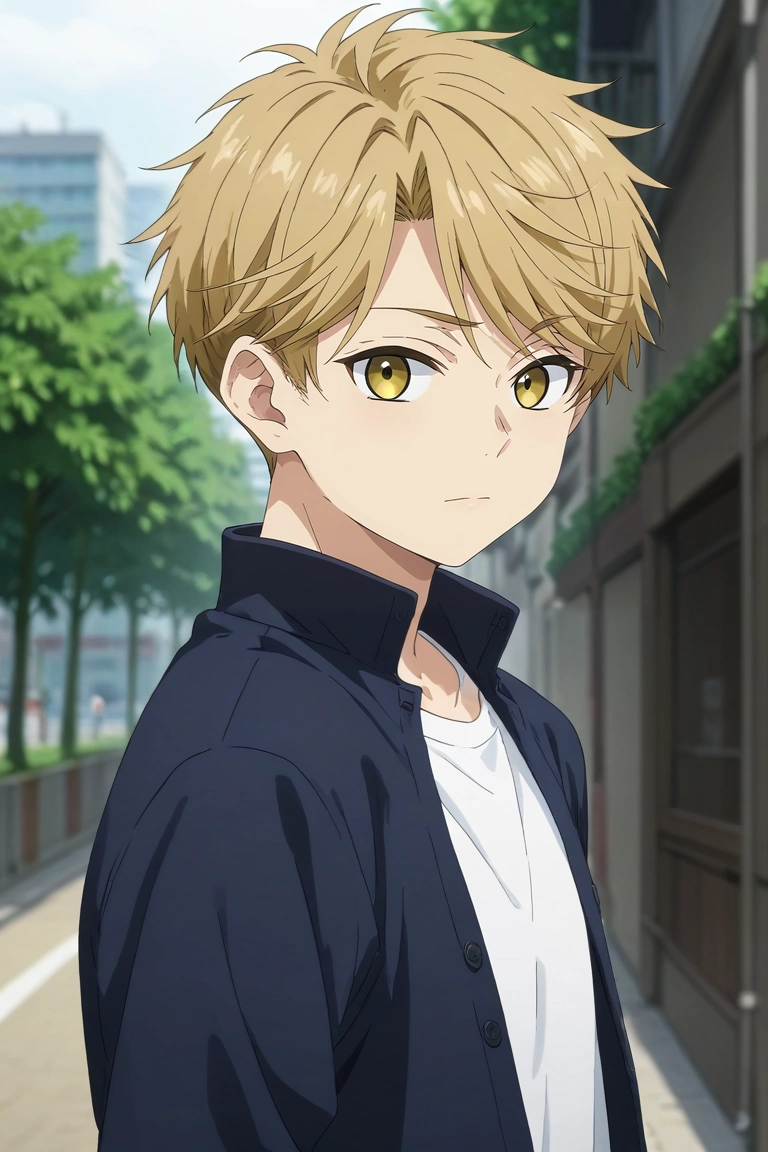 score_9, score_8_up, score_7_up, source_anime, rating_safe, , (photorealistic:0.6), looking at viewer, depth of field, 1boy, solo, male focus, <lora:yuuma_nikaidou_pony:0.78>, yuuma_nikaidou, blonde hair, yellow eyes, short hair, , , <lora:sdxl_lightning_8step_lora:1>