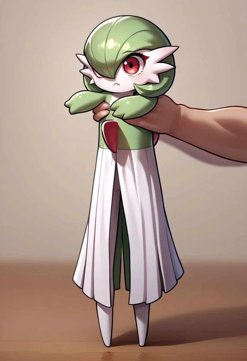 score_9, score_8_up, score_7_up, source_anime, IncrsXLLCM, full body, <lora:LongCatMeme_XLPD:1>, chibi, holding animal, gardevoir, no humans,