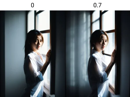 best quality, masterpiece, hinaigirl,
half-length portrait, raw photo of 25 years old woman in white shirt and standing in front of the window, indoor, low key light, soft shadow, professional photography, balanced contract, playful theme,
professional photo, high contrast exposure, soft bokeh, far side high key light, complex soft shadow, spot bokeh, blurry background,
<lora:MaybeBetterFaceInFullBodyLora_XL_rev3:0>
