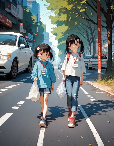 score_9, score_8_up, score_7_up, score_6_up, score_5_up, score_4_up, source_anime, 1girl, solo, 18yo, (slim face:1.5), (bangs:1.2), skinny, thin body, wide hips, thin thighs,
<lora:Expressive_H:1><lora:Kenva:0.8> <lora:naipf:0.6>
backpack, bag, motor vehicle, multiple girls, 2girls, black hair, road, sneakers, outdoors, shoes, pants, randoseru, skirt, tree, hair ornament, street, shirt, child, jeans, plastic bag, twintails, denim, walking, lanyard