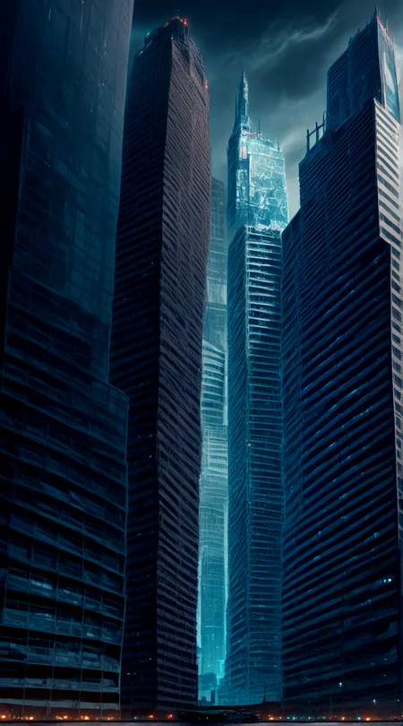 score_9, score_8_up, score_7_up,
<lora:Dystopian_Future_(Architecture)_(Pony)_(AD):0.85> Dystopian Future, monumental architecture, architecture, city, cityscape, scenery, building, skyscraper, future, scifi, science fiction, <lora:watervfx:0.35> <lora:more_details:0.35>
8K, In'ei, chiaroscuro, rim lighting, perfect depth of field shot, beautiful, sharp focus, crisp details, subsurface scattering and reflections,
wide boulevards, busy city center, large plazas, plazas, miserable haze, dark rainy overcast skies, black clouds, abysmal haze, photographic realism, buildings, skyscrapers, metropolis, 8K CGI render, oppressive scale of architecture, black titanium, science fiction masterpiece, dark buildings and skyscrapers, dark oppressive sky, black skyscrapers, dark grey skyscrapers, black titanium skyscrapers, supertall skyscrapers, holograms, holographic monument, scifi, super scale skyscrapers and buildings, dystopia, dystopian, sheer concrete, irregularly shaped buildings and skyscrapers, sheer skyscraper wall, authoritarian, plutonian, dark picture, dark future, dark scifi, building size play, skyscrapers with few windows or glass sides, skyscrapers and buildings made of matte textured dark concrete and metal, micro sized windows,
BREAK zPDXL, zPDXLxxx, <lora:sdxl_lightning_8step_lora:0.4> <lora:detailed_notrigger:0.5>
