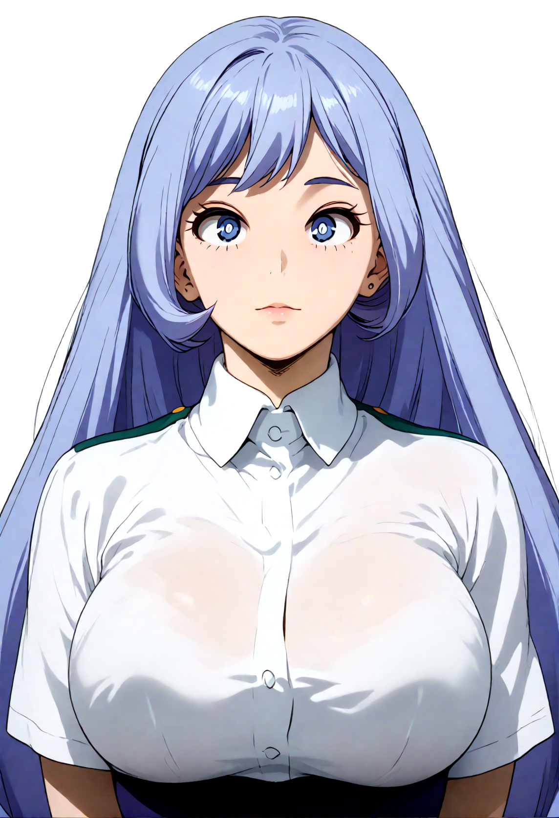 1girl, solo, Hado Nejire, hadou nejire, large breasts, simple background, 