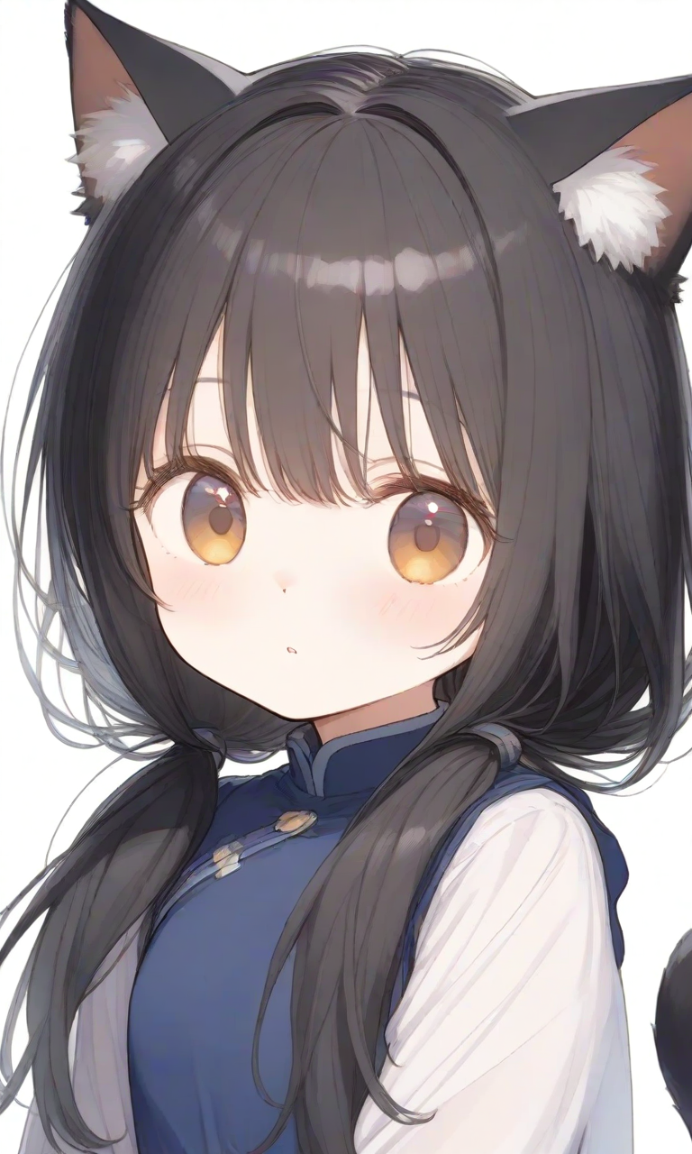 cat_girl, nekomimi, anime_style, detailed_hands, vivid_colors, cute, colorful_hair, dynamic_pose