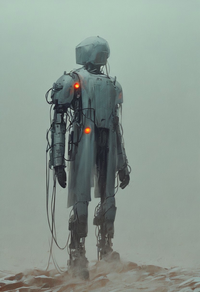 Masterpiece, score_9, score_8_up, ultra-detailed, 1boy, lone knight, battlefield, heavy techno armor, futuristic medieval fusion, full body, standing, worn and damaged armor, dark atmosphere, glowing blue visor, large sword, epic pose, post-apocalyptic, smoke, debris, metallic textures, battle-worn, dramatic lighting, overcast sky, storm clouds, desolate landscape, fallen enemies, sparks, glowing circuitry, rain, cinematic, somber mood, muted colors, epic scale, intense expression
reelmech, mechanical parts, cable, wires, machinery, joints, body suit
reelmech, mechanical parts, cable, wires, machinery, joints, body suit, Movie Still, Film Still, Cinematic, Cinematic Shot, Cinematic Lighting, 90s style , 80s style , Analogic , 1990s