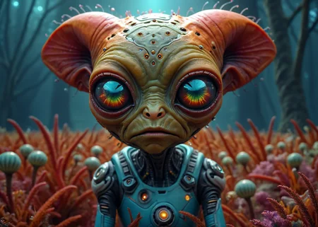 xslx, surrealism, 3d sad female alien species face, highly detailed, Invigorating, spotlight, Rust, eerie, pristine, serene <lora:fx-01:1.25> <lora:surrealism-v1:1> <lora:alien-species:.4>