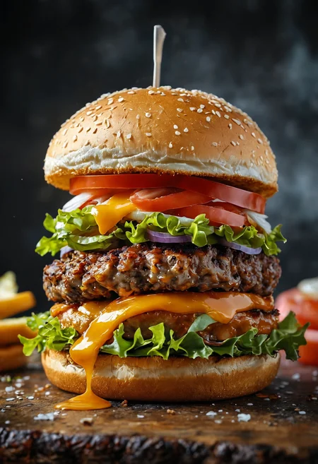 juicy burger, high speed, professional photography  <lora:add-detail-xl:1>  <lora:MJ52:0.5>