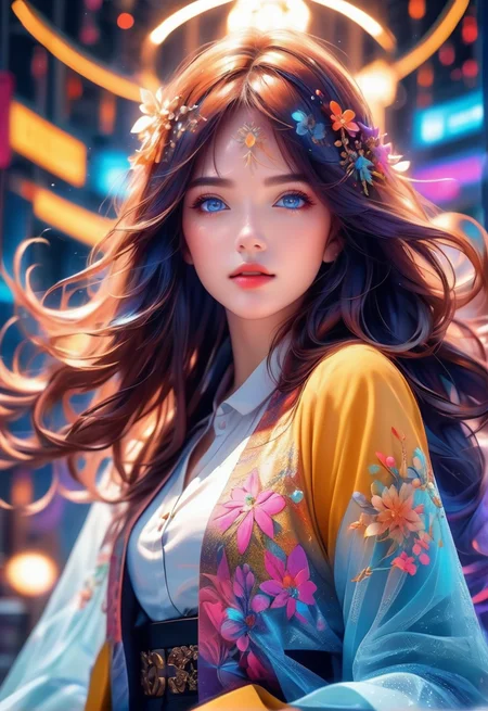 cinematic photo official art,unity 8k wallpaper,ultra detailed,aesthetic,masterpiece,best quality,photorealistic,entangle,mandala,tangle,entangle,1girl,cowboy shot,ecstasy of flower,dynamic angle,the most beautiful form of chaos,elegant,a brutalist designed,vivid colours,romanticism,atmospheric . 35mm photograph, film, bokeh, professional, 4k, highly detailed, skin detail realistic, ultra realistic, long hair, straight hair, eyes detail, blue eyes, light in eyes