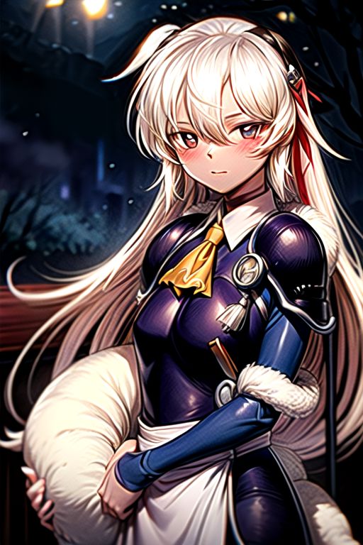 best quality 1girl Setsun4 solo long hair,  (night time) forest background black hair very long hair purple eyes multicolored hair armor, small, (fur trim) (medium body),<lora:EMS-179-EMS:0.800000>,<lora:EMS-293862-EMS:0.800000> bow, hair_bow, hair_tubes, red_bow, brown_hair, long_hair, bangs, ascot, frilled_bow, yellow_ascot, blush, smile, hair_between_eyes, athletic, armor, miko, strengthmda,  Smiling, happy, winged helmet