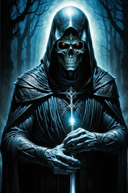 by ((( Virgil Finlay ) and Charlie Bowater ) and Janek Sedlar ) and Yuumei , necromancy warlike exalted conjurer , oil pastel<lora:oil_pastel:1.00>, <lora:more_art:0.30> <lora:midjourney:-0.15> <lora:RMSDXL_Enhance:0.50> <lora:RMSDXL_Creative:0.50> <lora:RMSDXL_Photo:0.50> <lora:RMSDXL_Darkness_Cinema:0.50> <lora:clothing_slider:2.00> <lora:great_lighting:1.50> <lora:aesthetic:1.50> <lora:photorealistic_portrait:1.50> <lora:extremely_detailed:1.50> <lora:dpo:0.25>