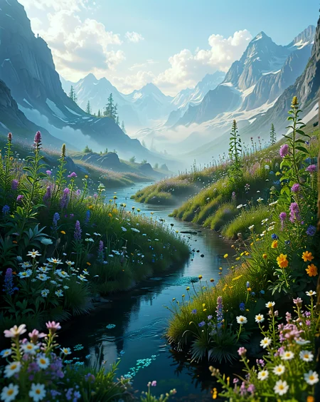 Alpine meadow with glacial streams weaving through wildflowers like liquid crystal during Sea fog: Advection mist transforming ships into ghostly silhouettes,
<lora:extremely_detailed:0.55> extremely detailed,
<lora:Flux-XL_Scenery:0.75> flux-scenery,
<lora:add-detail-xl:0.2>,
<lora:DetailMaximizer:0.4>,
<lora:MidjourneyV6.1:0.4> midjourneyv6.1,
<lora:Dream Scenery XL:0.3> Dream Scenery,
detailxl