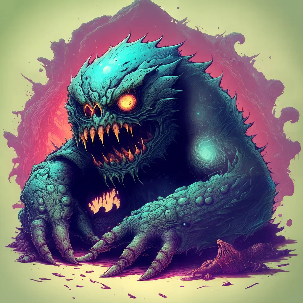 dmmid style fantz  design, with big claws, <lora:Small_monster:0.8>