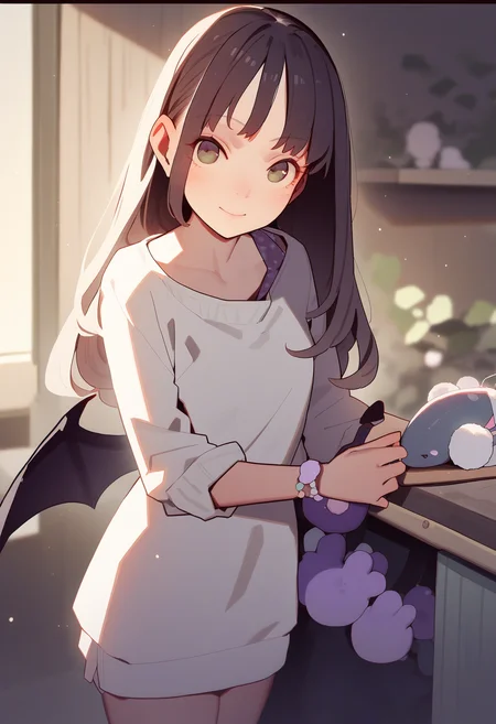 muk\(monsieur\),1girl,solo,casual,demon_wings,looking_at_viewer,newest,medium quality,general,masterpiece,<lora:artist_v3.1-000090:0.9>,